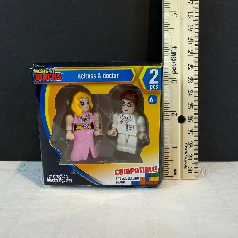 New Make-It Blocks Actress & Doctor 2pcs Miniature Construction Blocks Figurine